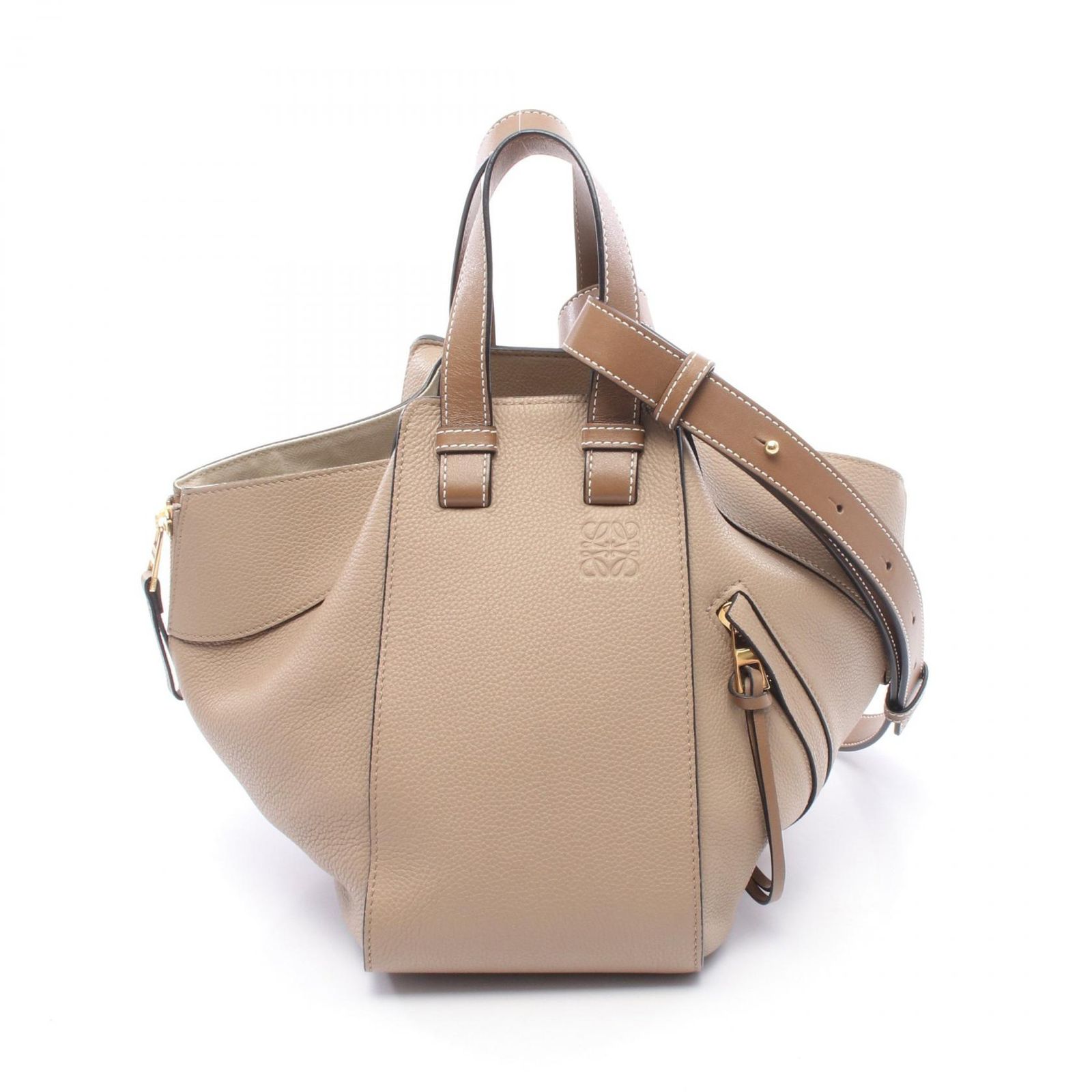 ロエベ LOEWE ハンドバッグ HAMMOCK SMALL ハンモック スモール グレージュ レザー ハンモック スモール レディース Used A