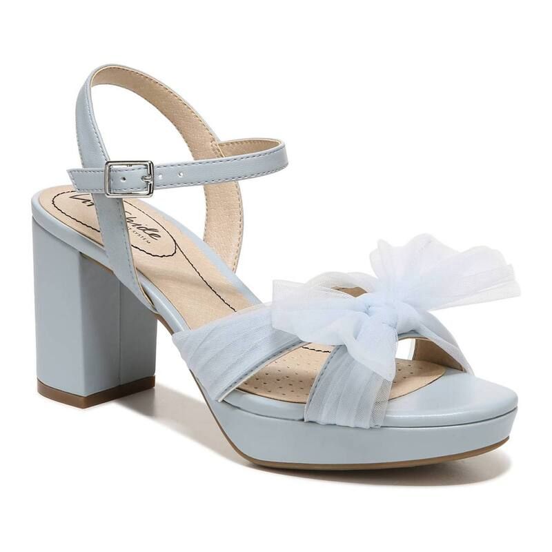 ライフストライド レディース シューズ パンプス プラットフォーム ヒール LifeStride Last Dance Womens Platform Block Heels Pearl Blue パール