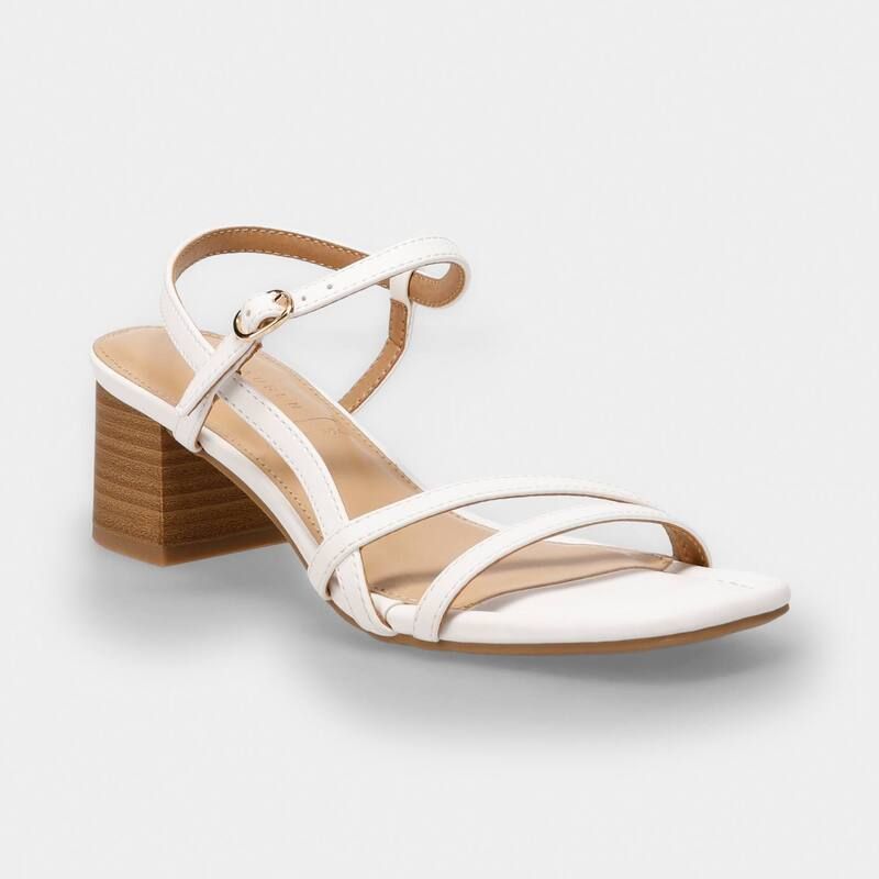LC Lauren Conrad レディース シューズ パンプス アシンメトリー ヒール LC Lauren Conrad Emerald Womens Asymmetrical Strap Low Heel White ホワイト