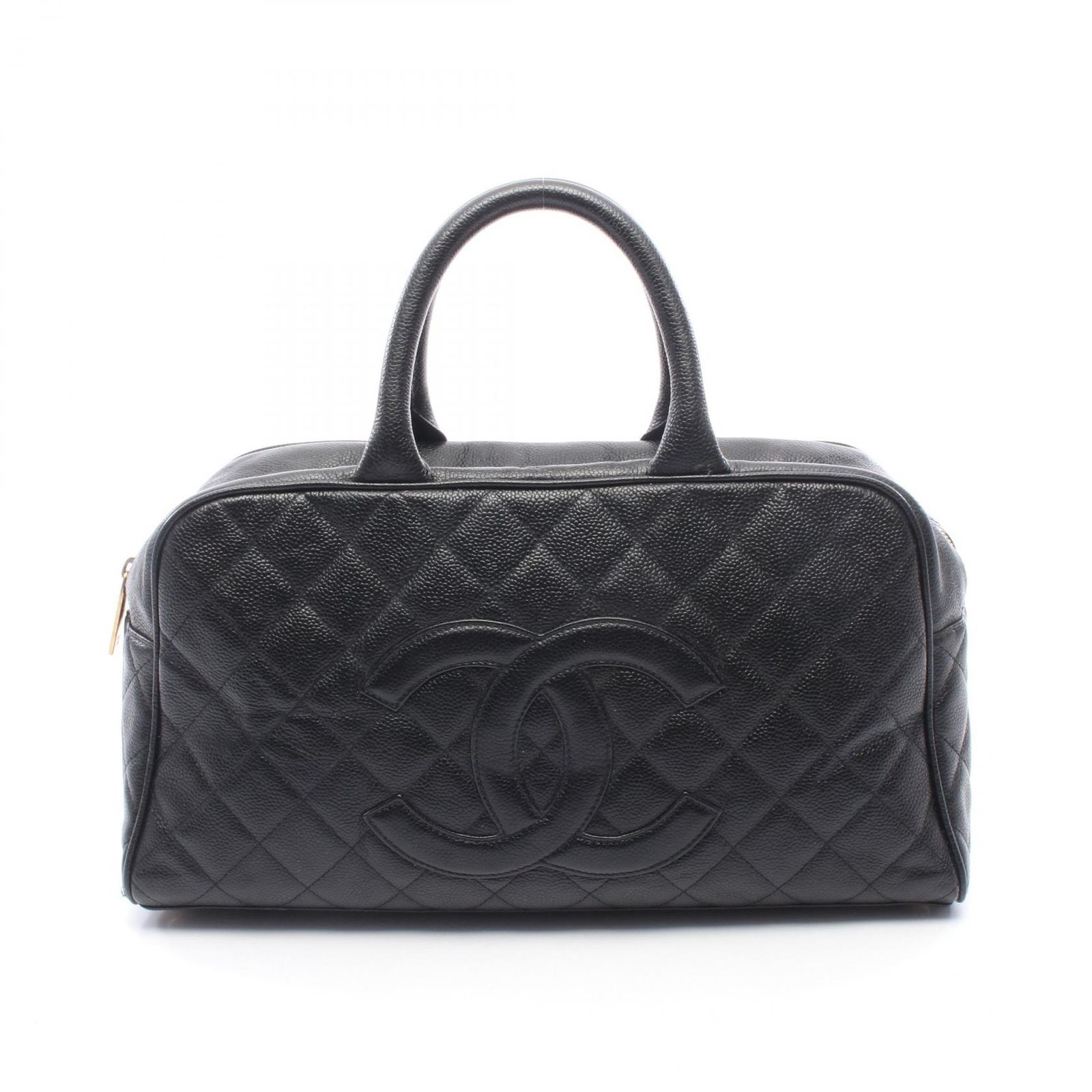 シャネル CHANEL ボストンバッグ マトラッセ ココマーク ブラック カーフ（牛革） マトラッセ ココマーク ボストンバッグ レディース Used A