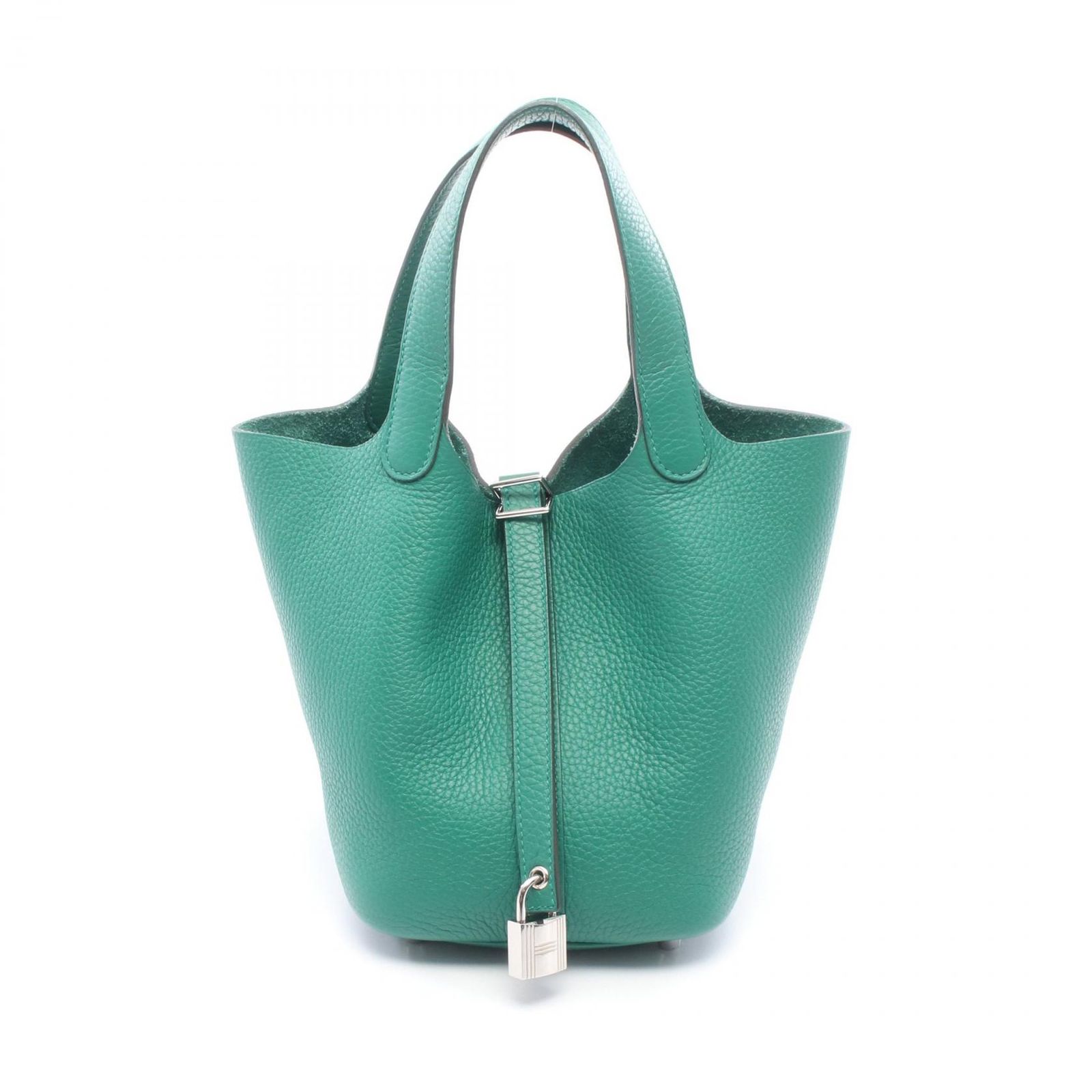 エルメス HERMES ハンドバッグ ピコタンロックPM ヴェールヴェルディゴ レザー ピコタンロックPM ヴェールヴェルディゴ レディース Used A