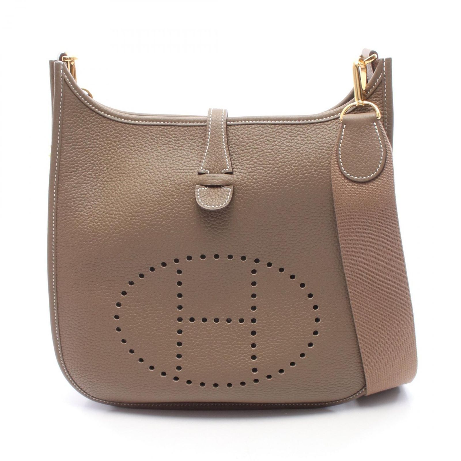 エルメス HERMES ショルダーバッグ エヴリン 3 トロワ PM エトゥープ レザー エヴリン3PM エトゥープ レディース Used A