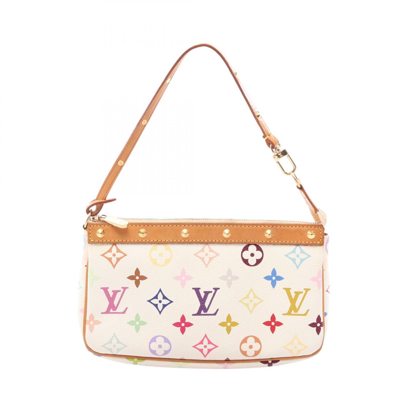 ルイ・ヴィトン LOUIS VUITTON ハンドバッグ ポシェットアクセソワール M92649 ブロン PVCコーティングキャンバス レザー ポシェット・アクセソワール レディース