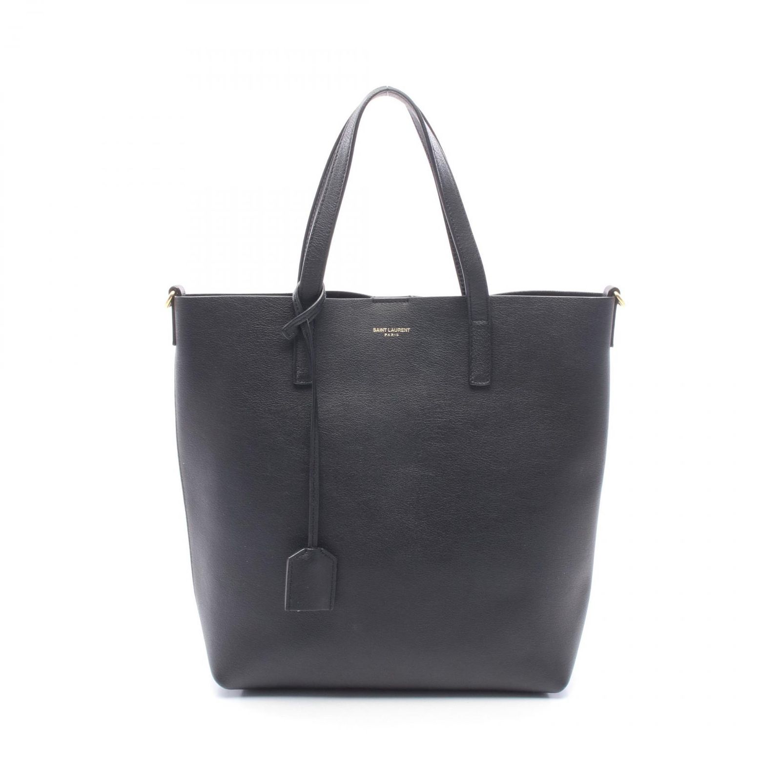 サンローランパリ SAINT LAURENT PARIS トートバッグ トイ ショッピング 498612 ブラック レザー トイ ショッピング トートバッグ レディース Used B