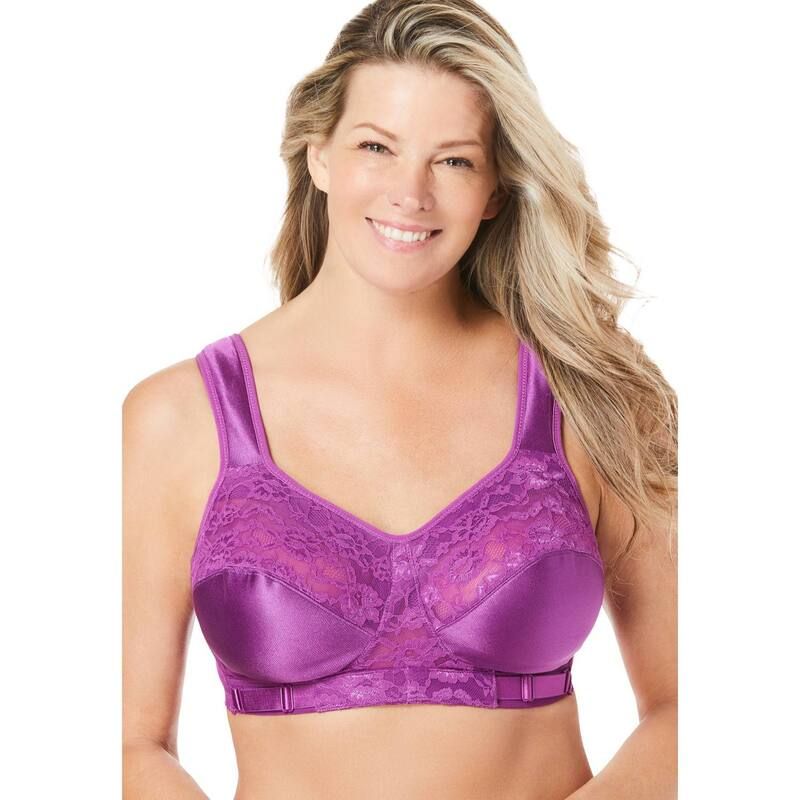 コンフォート チョイス レディース アンダーウェア ブラジャー プラスサイズ Comfort Choice Womens Plusizexclusive Patented Custom Fit Wireless Bra Fresh Berry