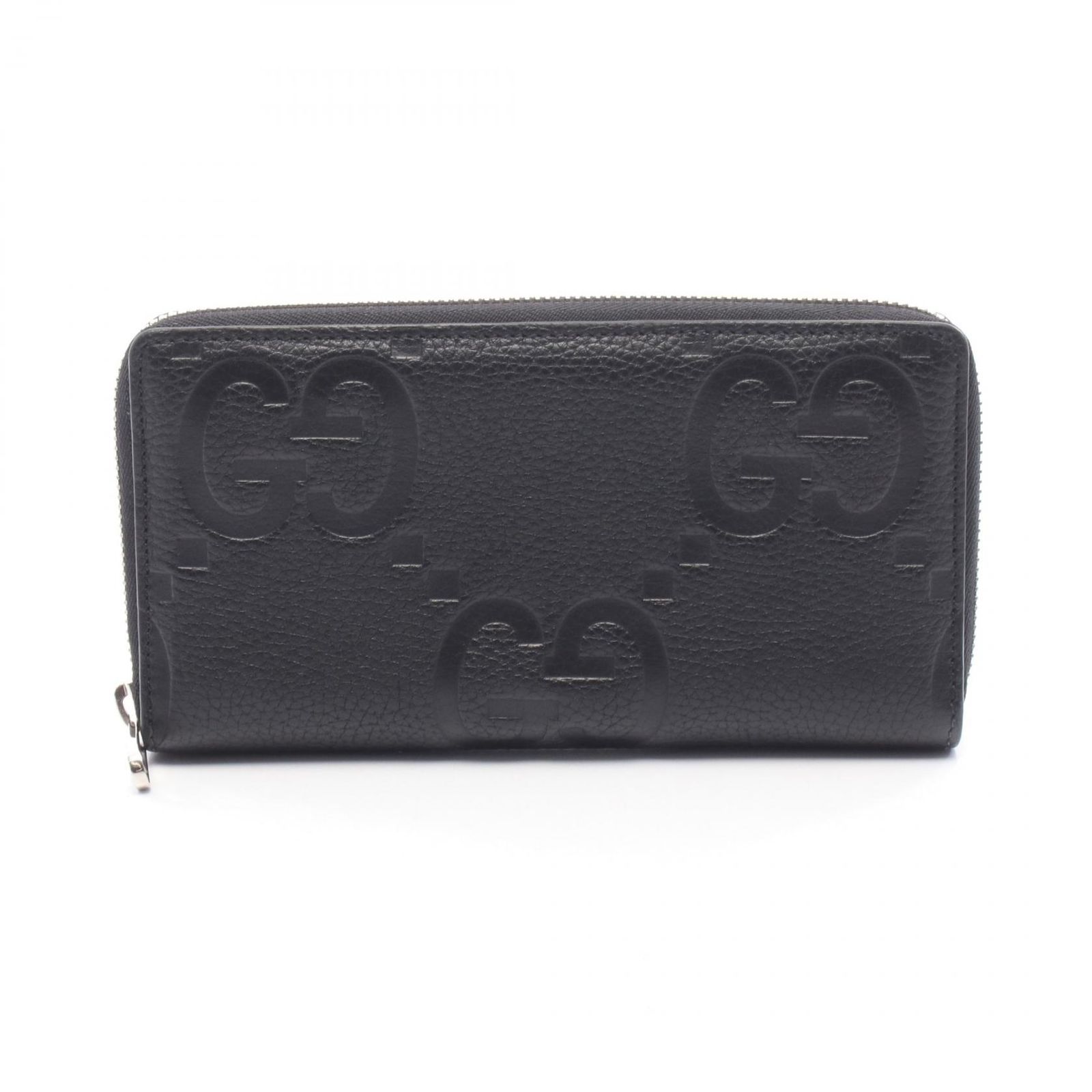 グッチ GUCCI ラウンド長財布 ジャンボGG 739484 ブラック レザー ジャンボGG ラウンド長財布 ユニセックス Used A