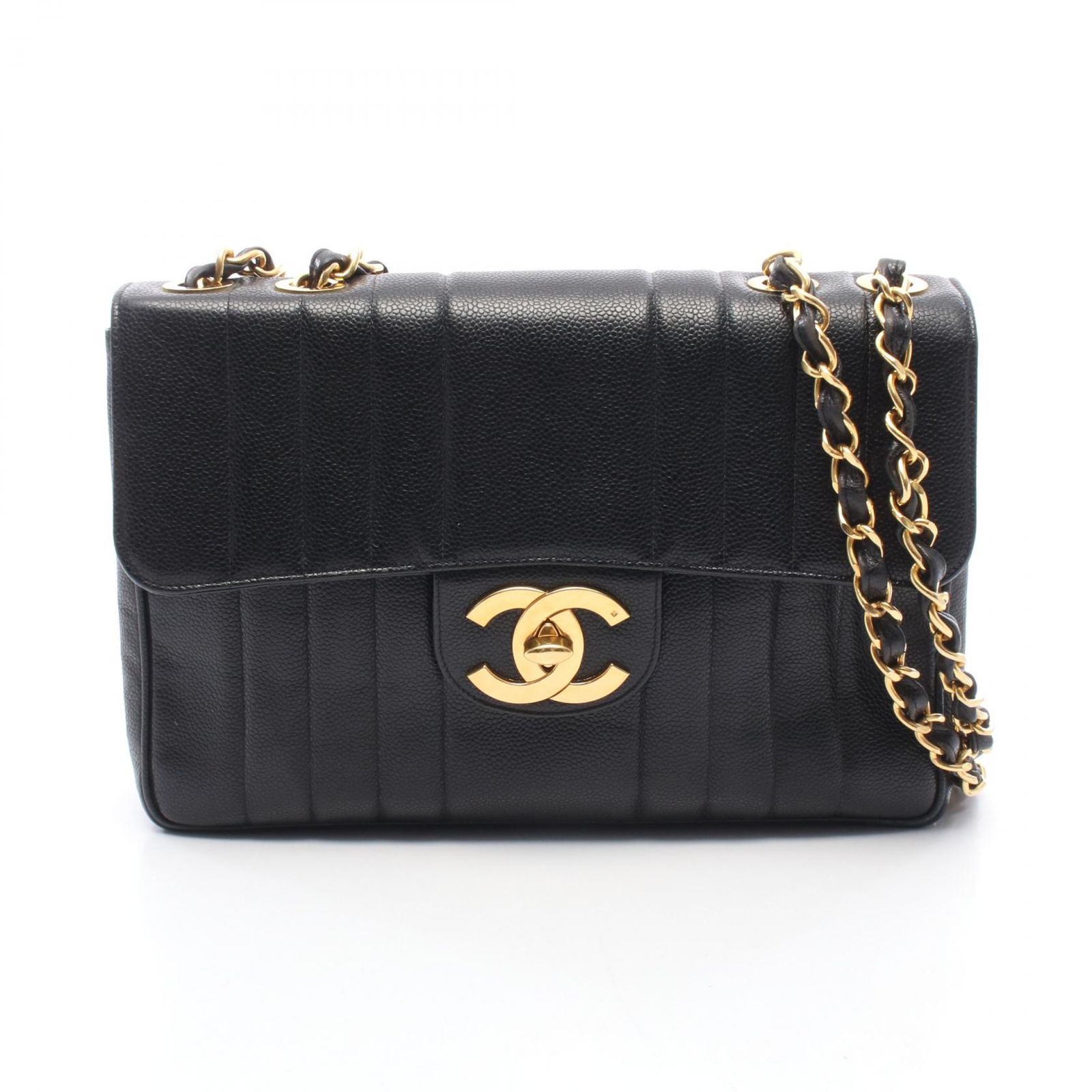 シャネル CHANEL ショルダーバッグ マドモアゼル ブラック カーフ（牛革） マドモアゼル チェーンショルダー レディース Used B