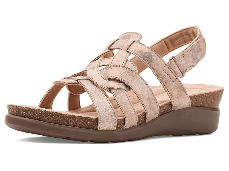 クラークス レディース シューズ サンダル Clarks Calenne Gracie Bronze Metallic メタリック
