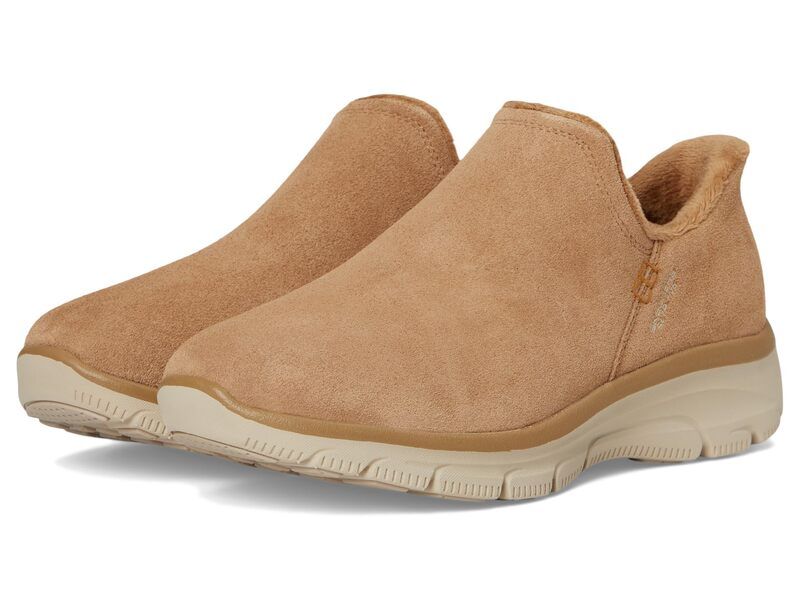 スケッチャーズ レディース シューズ スリッポン・ローファー スエード SKECHERS Easy Going Modern Hour Suede Hands Free SlipIns Tan タン