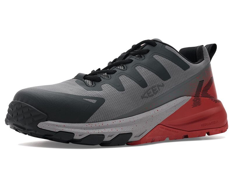 キーン メンズ シューズ スニーカー KEEN Utility Targhee Blur Work Shoes Carbon Toe Steel GreyBlac グレー