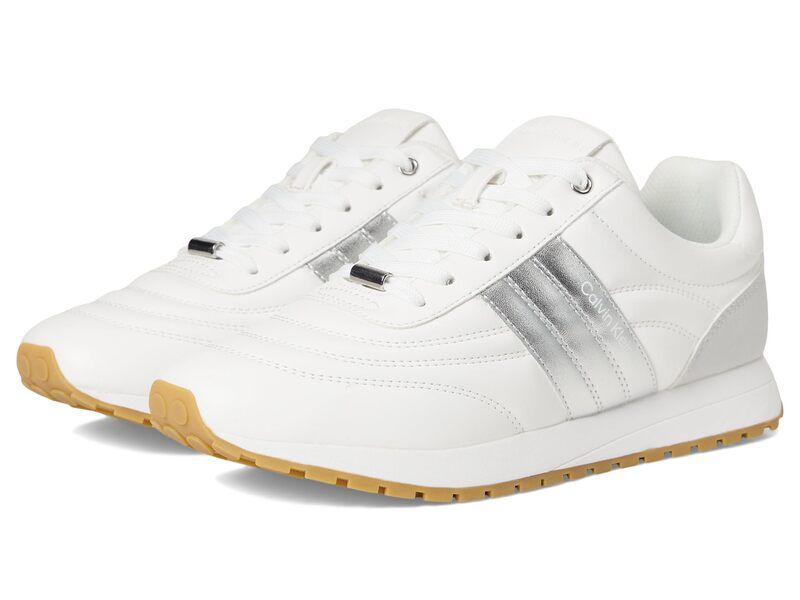 カルバンクライン レディース シューズ スニーカー Calvin Klein Tatyann WhiteSilver ホワイト