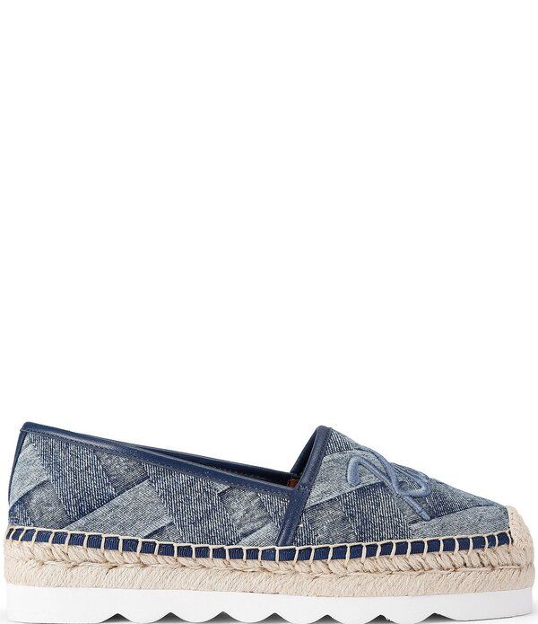 カートジェイガーロンドン レディース シューズ スリッポン・ローファー チェルシー ロゴ Kurt Geiger London Chelsea Woven Logo Slip On Espadrille Loafers Navy ネイビー