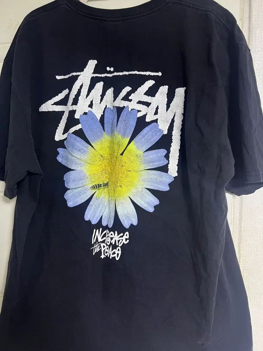 STUSSY 花 半袖Tシャツ ブラック XL