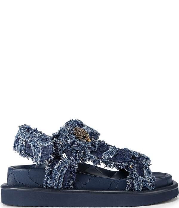 カートジェイガーロンドン レディース シューズ サンダル デニム ロゴ Kurt Geiger London Orson Denim Logo Slingback Sandals Blue ブルー