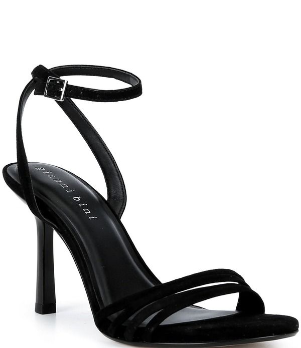 ジャンビニ レディース シューズ サンダル スエード Gianni Bini Dafney Suede Strappy Dressandals Black ブラック