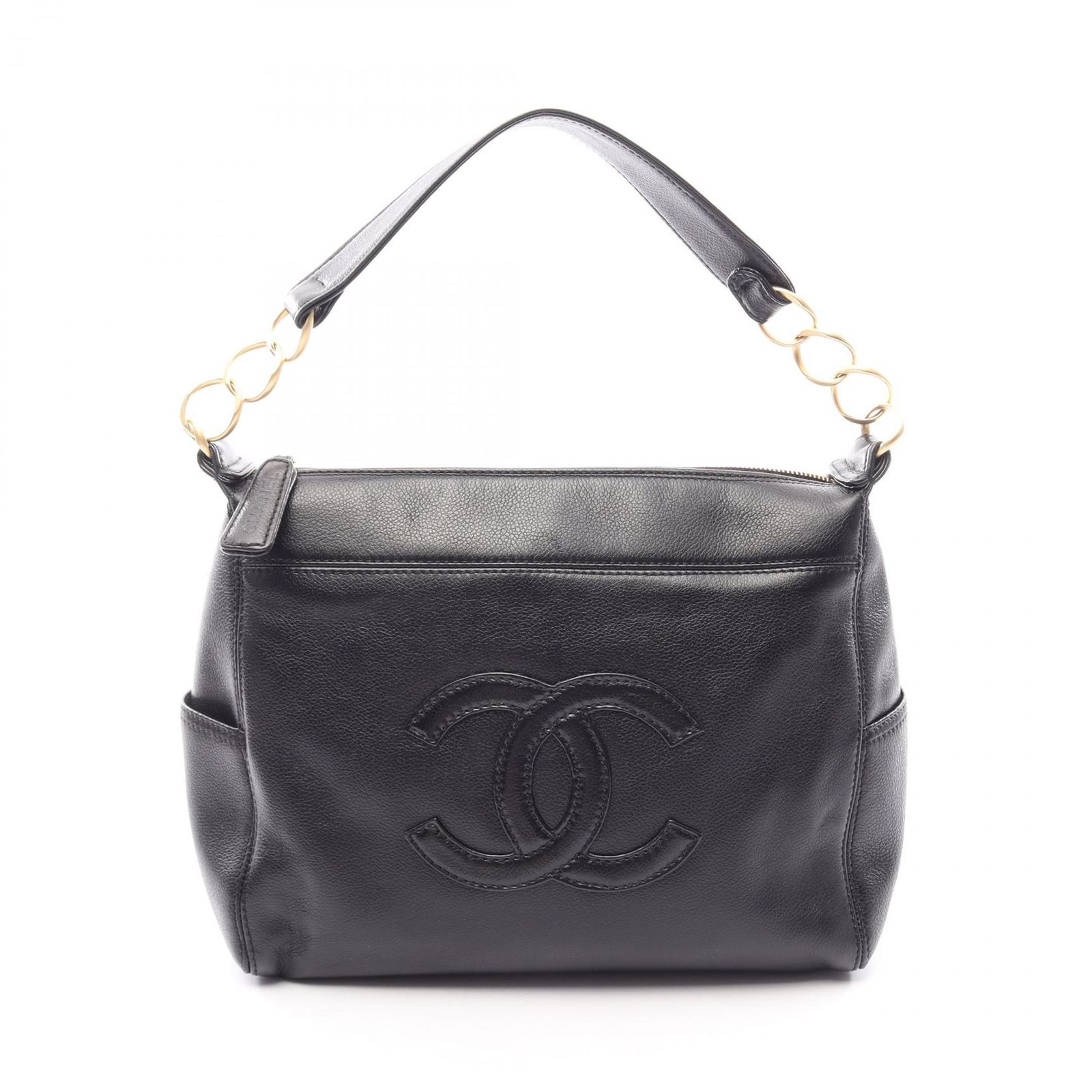 シャネル CHANEL ハンドバッグ ココマーク ブラック キャビアスキン(グレインドカーフ) ココマーク ハンドバッグ レディース Used A