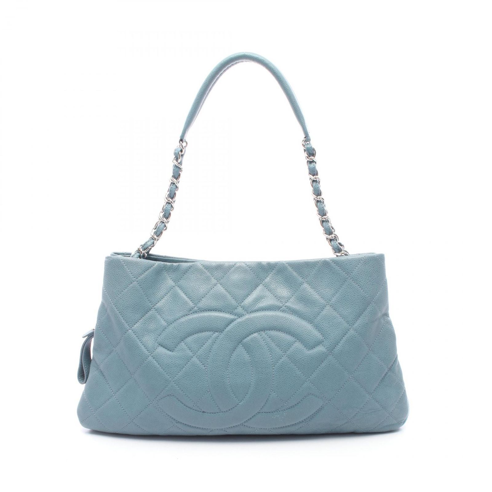 シャネル CHANEL ショルダーバッグ マトラッセ ココマーク ブルー キャビアスキン(グレインドカーフ) マトラッセ ココマーク ショルダーバッグ レディース