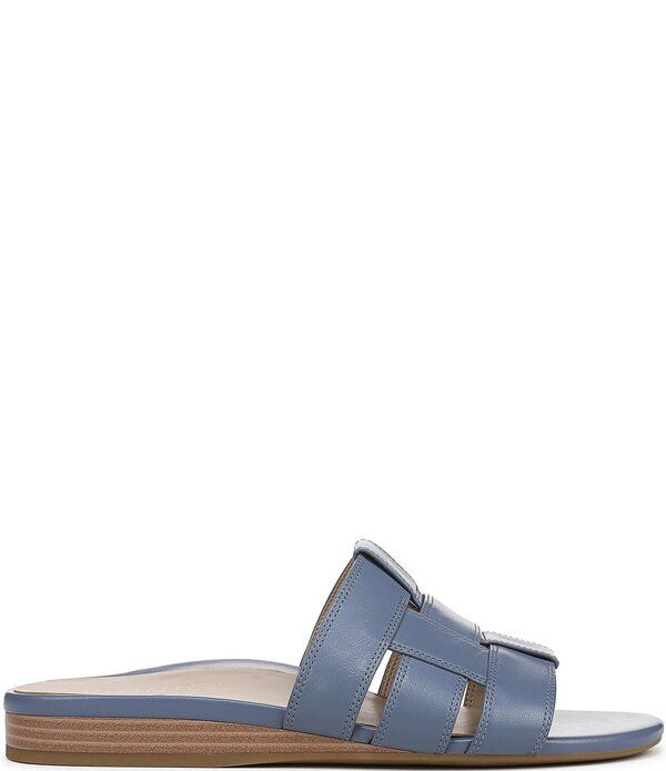 バイオニック レディース シューズ サンダル ミニ レザー Vionic Glendora Leather Mini Wedge Sandals Pacific Blue ブルー