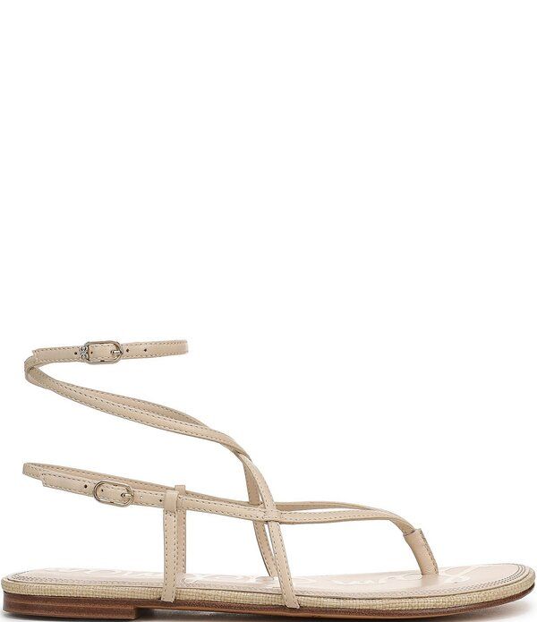 サムエデルマン レディース シューズ サンダル レザー Sam Edelman Clarra Leather Strappy Flat Sandals Light Sand サンド