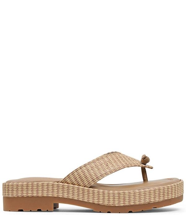 ドナルドプリネール レディース シューズ サンダル プラットフォーム Donald Pliner Sylverraffia Thong Platform Sandals Tobacco