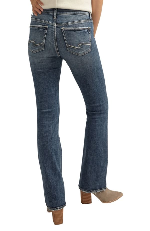シルバー ジーンズ レディース シューズ ブーツ・レインブーツカット Silver Jeans Co Suki Curvy Mid Rise Bootcut Jeans Indigo インディゴ