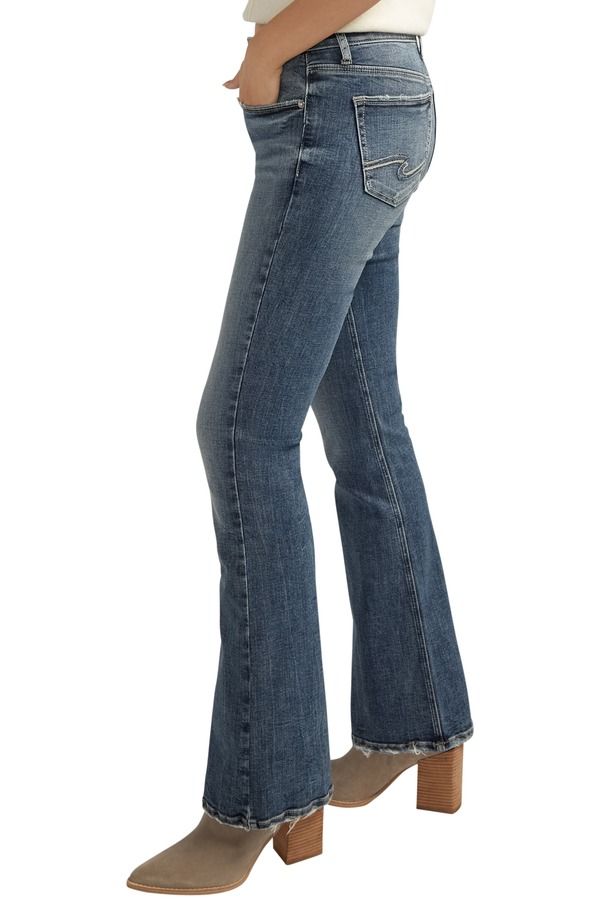 シルバー ジーンズ レディース シューズ ブーツ・レインブーツカット Silver Jeans Co Suki Curvy Mid Rise Bootcut Jeans Indigo インディゴ