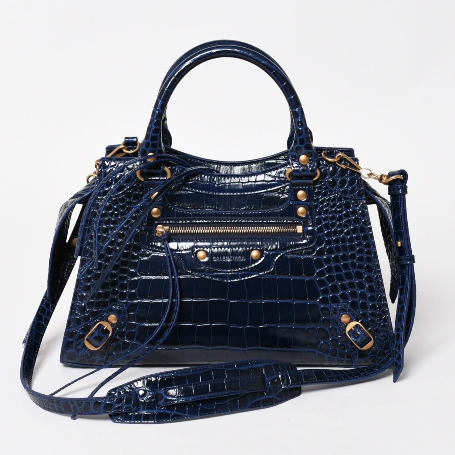新品同様 BALENCIAGA バレンシアガ ネオクラシックシティ クロコダイル 