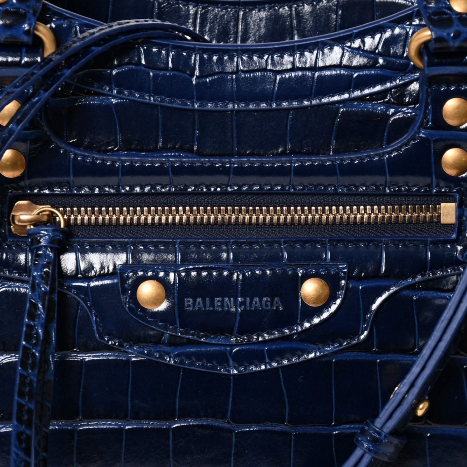 新品同様 BALENCIAGA バレンシアガ ネオクラシックシティ クロコダイル 