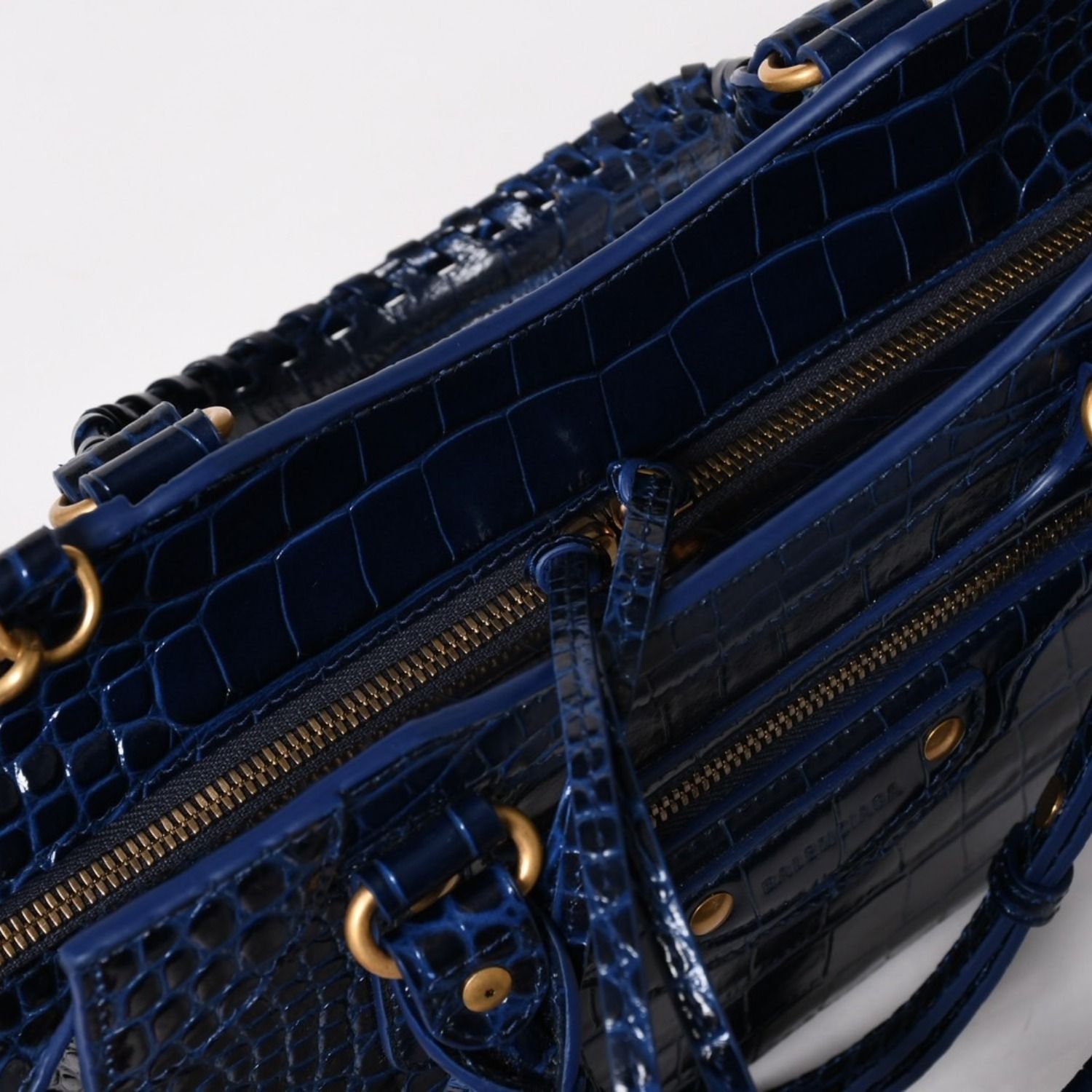 新品同様 BALENCIAGA バレンシアガ ネオクラシックシティ クロコダイル 
