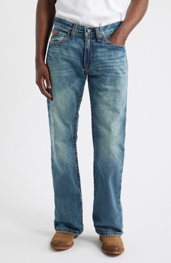 アリアト メンズ ボトムス デニムパンツ ブーツカット ブーツ ジーンズ Ariat M4 Relaxed Bootcut Jeanscoundrel