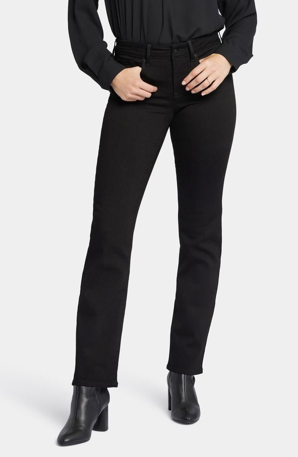 エヌワイディージェイ レディース ボトムス デニムパンツ ストレート ジーンズ NYDJ Marilyn Straight Leg Jeans Black ブラック