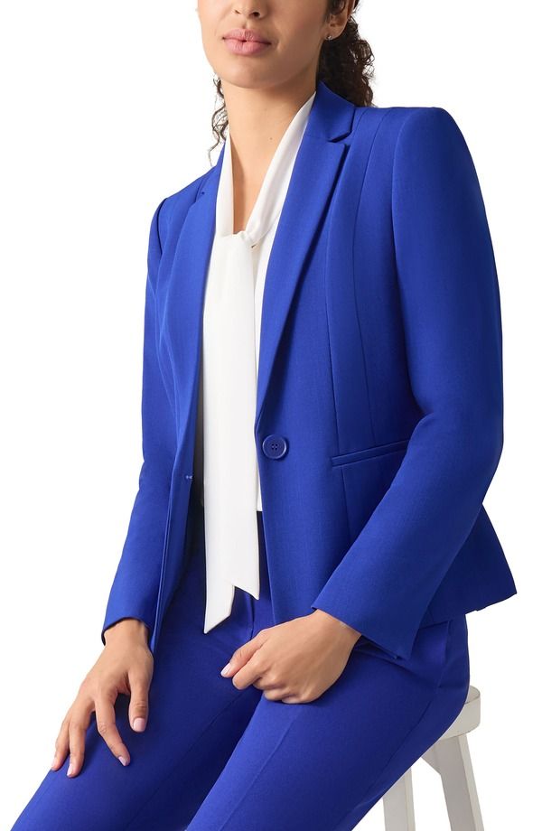 カスパール レディース アウター ジャケット・ブルゾン クレープ ブレザー KASPER Stretch Crepe OneButton Blazeroyal Signature カスパール レディース アウター ジャケット・ブルゾン クレープ ブレザー KASPER Stretch Crepe OneButton Blazeroyal Signature
