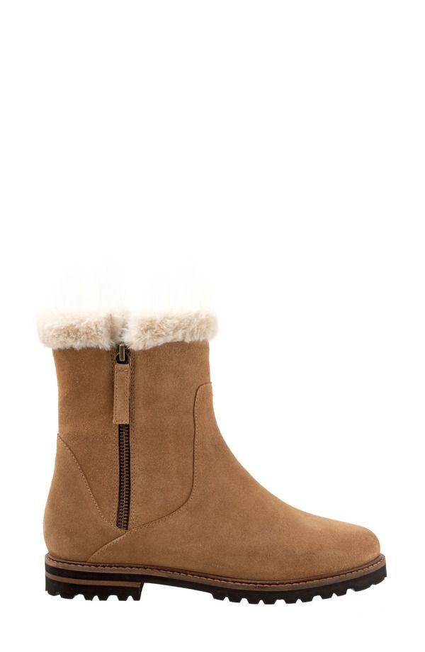 トロッターズ レディース シューズ ブーツ・レインブーツ Trotters Forever Faux Shearling Trim Boot Beige Suede ベージュ トロッターズ レディース シューズ ブーツ・レインブーツ Trotters Forever Faux Shearling Trim Boot Beige Suede ベージュ
