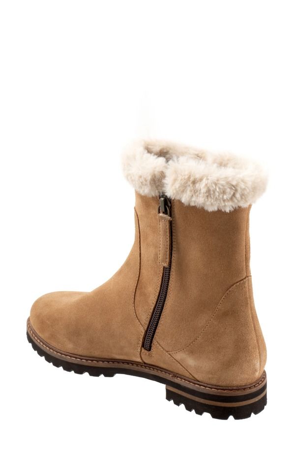 トロッターズ レディース シューズ ブーツ・レインブーツ Trotters Forever Faux Shearling Trim Boot Beige Suede ベージュ トロッターズ レディース シューズ ブーツ・レインブーツ Trotters Forever Faux Shearling Trim Boot Beige Suede ベージュ