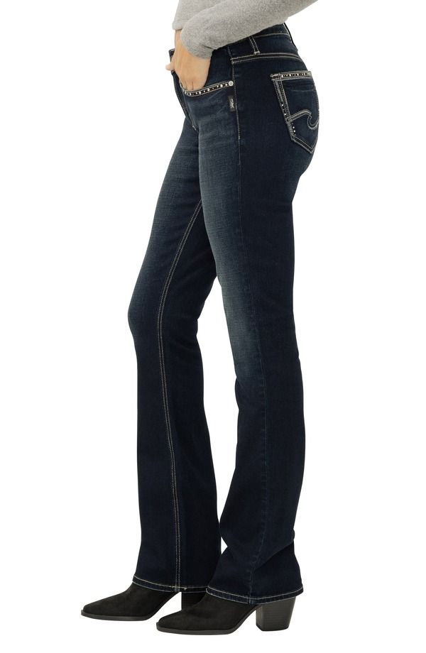 シルバー ジーンズ レディース シューズ ブーツ・レインブーツカット Silver Jeans Co Elyse Slim Bootcut Jeans Aurora