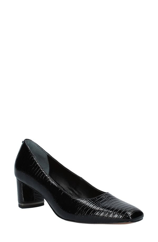 ジェイレニー レディース シューズ ヒール J Rene Olivienne Snakeskin Embossed Pump Black ブラック