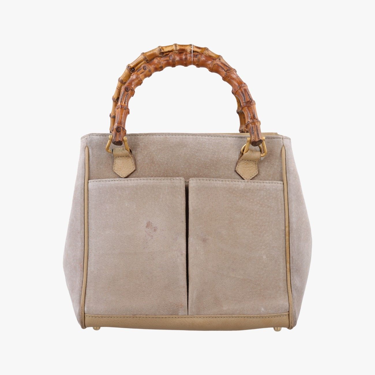 グッチGucciバンブー ベージュ スエード× レザー 001.12