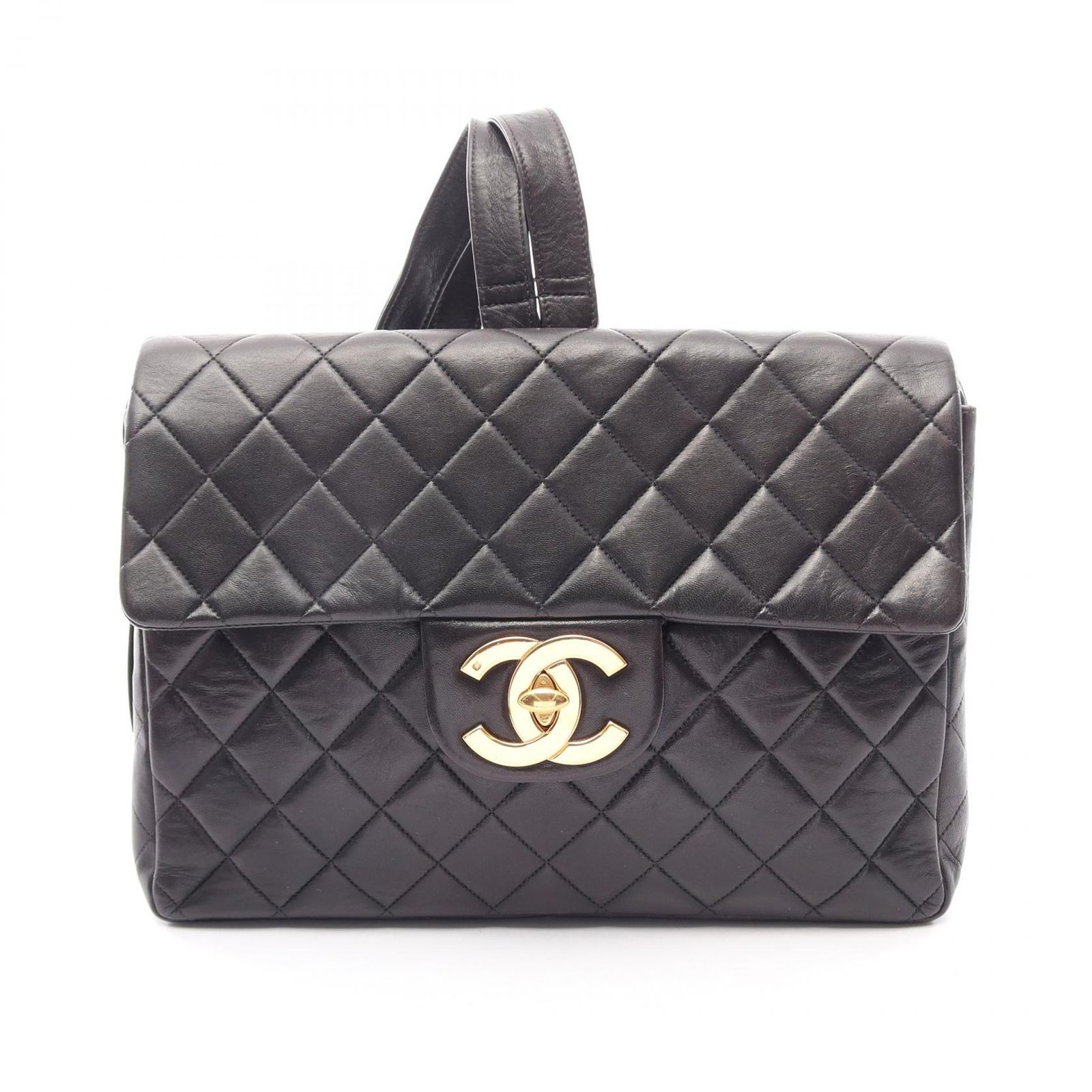 シャネル CHANEL リュックサック バックパック マトラッセ ブラック ラムスキン(羊革) マトラッセ バックパック レディース Used B