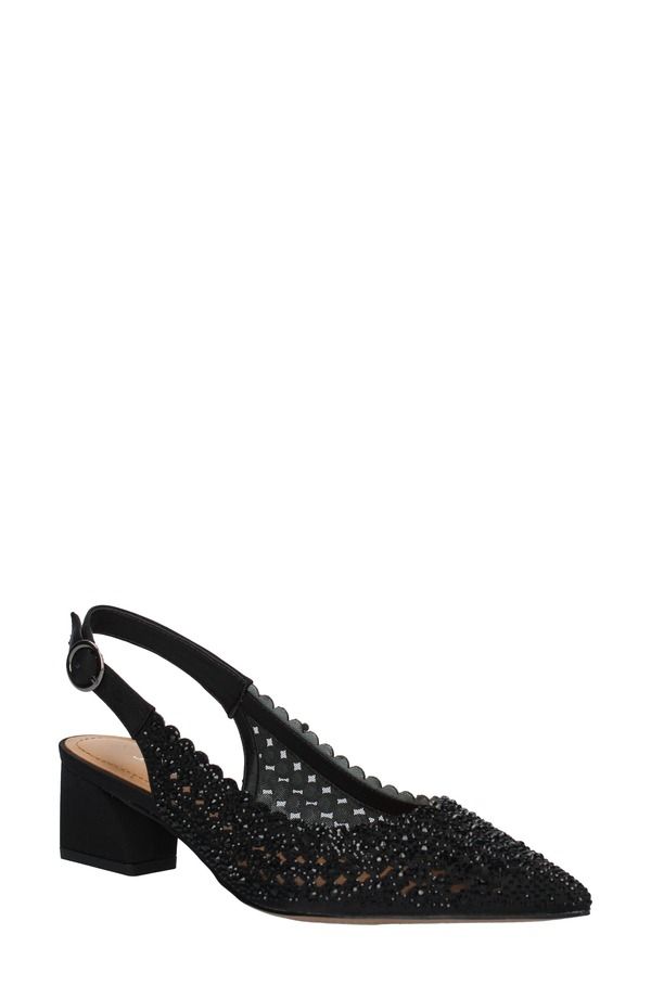 ジェイレニー レディース シューズ ヒール J Rene Pranil Pointed Toe Slingback Pump Black ブラック