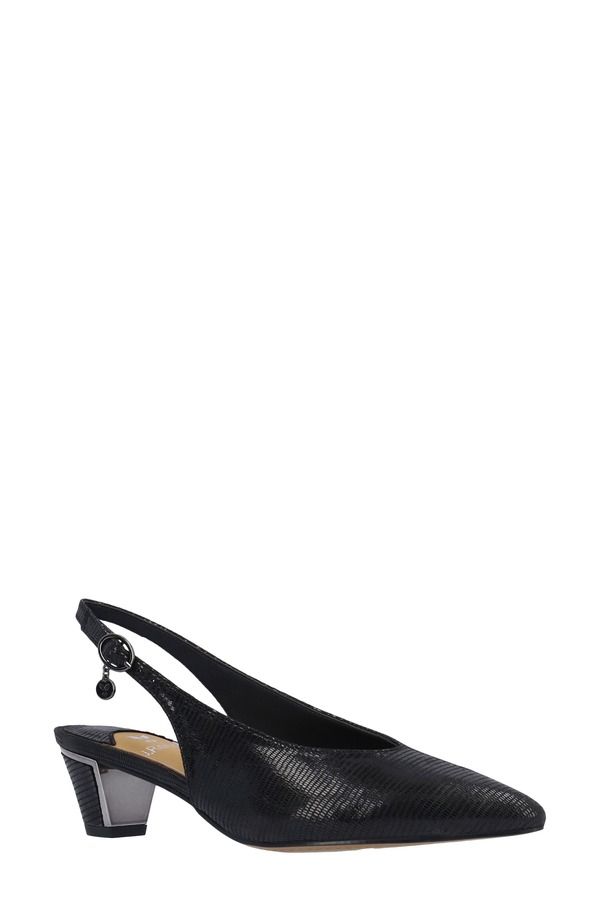 ジェイレニー レディース シューズ ヒール J Rene Darra Slingback Pointed Toe Pump Wide Width Available Black ブラック