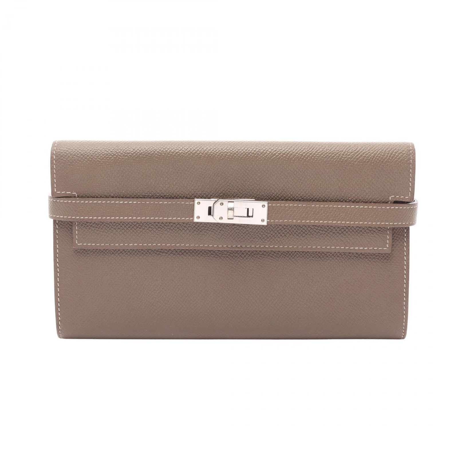 エルメス HERMES 二つ折り財布 ケリーウォレット ロング エトゥープ エトゥープ その他 ケリーウォレット ロング エトゥープ レディース Used B