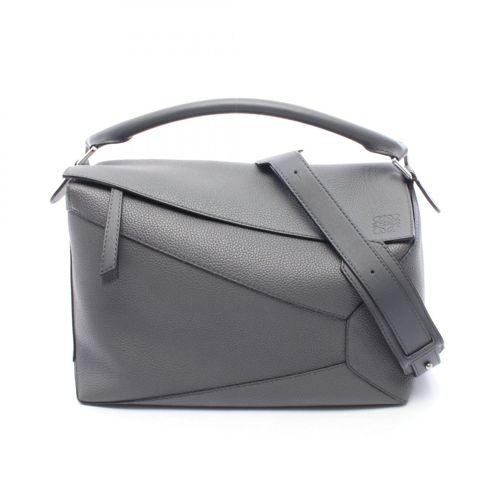 ロエベ LOEWE ハンドバッグ PUZZLE パズルバッグ ラージ 2WAY グレー レザー パズルバッグ ラージ レディース Used A