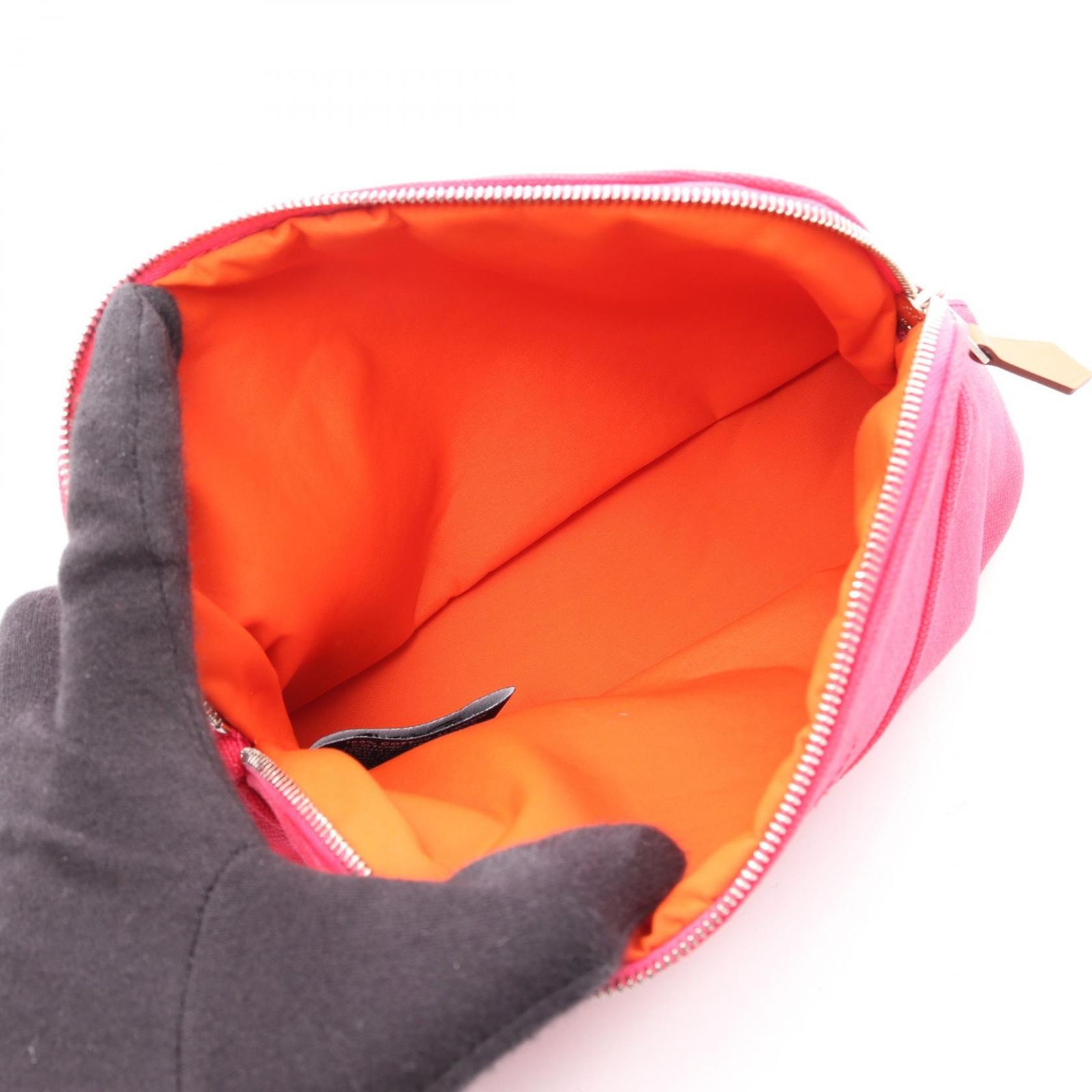 エルメス HERMES ポーチ ボリードポーチ20 H103773M 06 ハイビスカス キャンバス レザー ボリードポーチ ミニ ハイビスカス レディース Used A