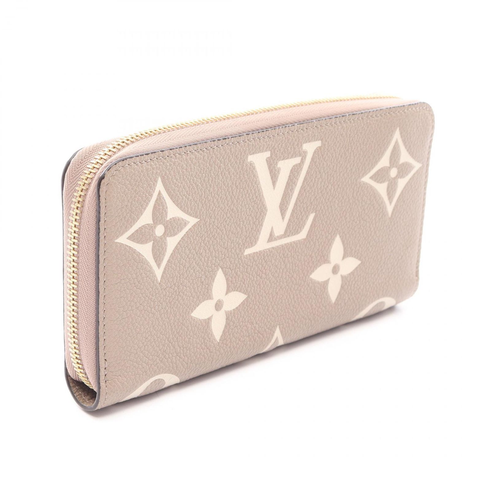 ルイ・ヴィトン LOUIS VUITTON ラウンド長財布 ジッピーウォレット バイカラー M69794 トゥルトレール/クレーム レザー ジッピー・ウォレット レディース Used B