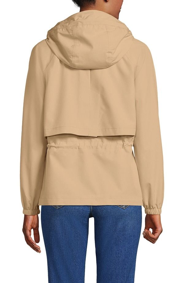 ランズエンド レディース アウター ジャケット・ブルゾン Lands End Squall Packable Rain Jacket ChampagneIvory Latte アイボリー