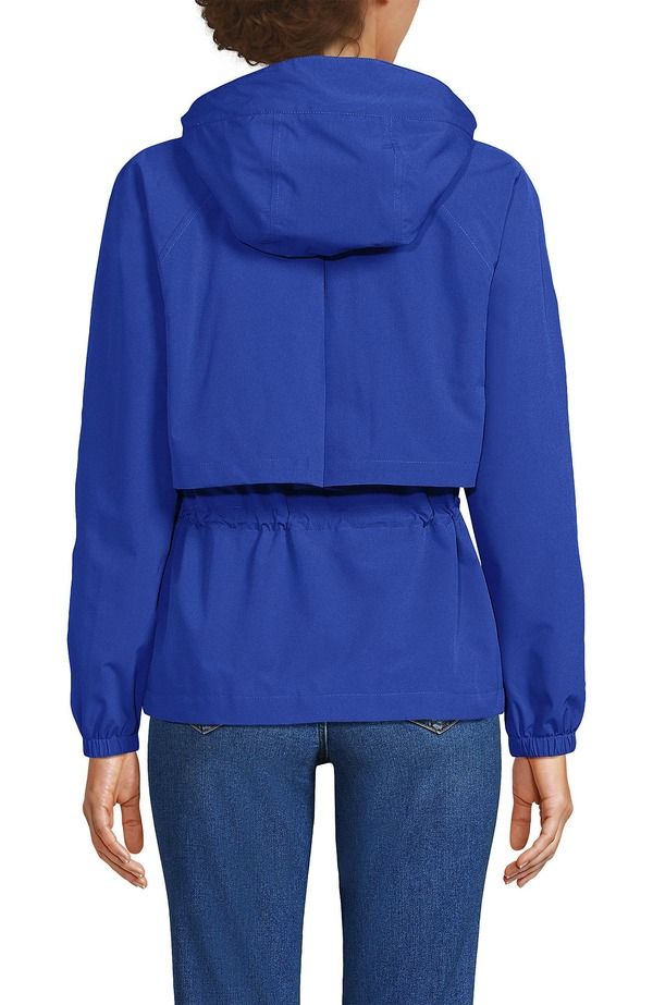 ランズエンド レディース アウター ジャケット・ブルゾン Lands End Squall Packable Rain Jacket Blue Breeze ブルー