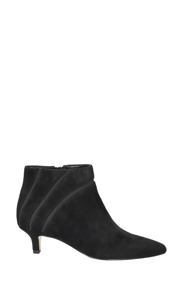 ベラヴィータ レディース シューズ ブーツ・レインブーツ ヒール Bella Vita Faraday Kitten Heel Bootie Blackidsuede Leather ブラック