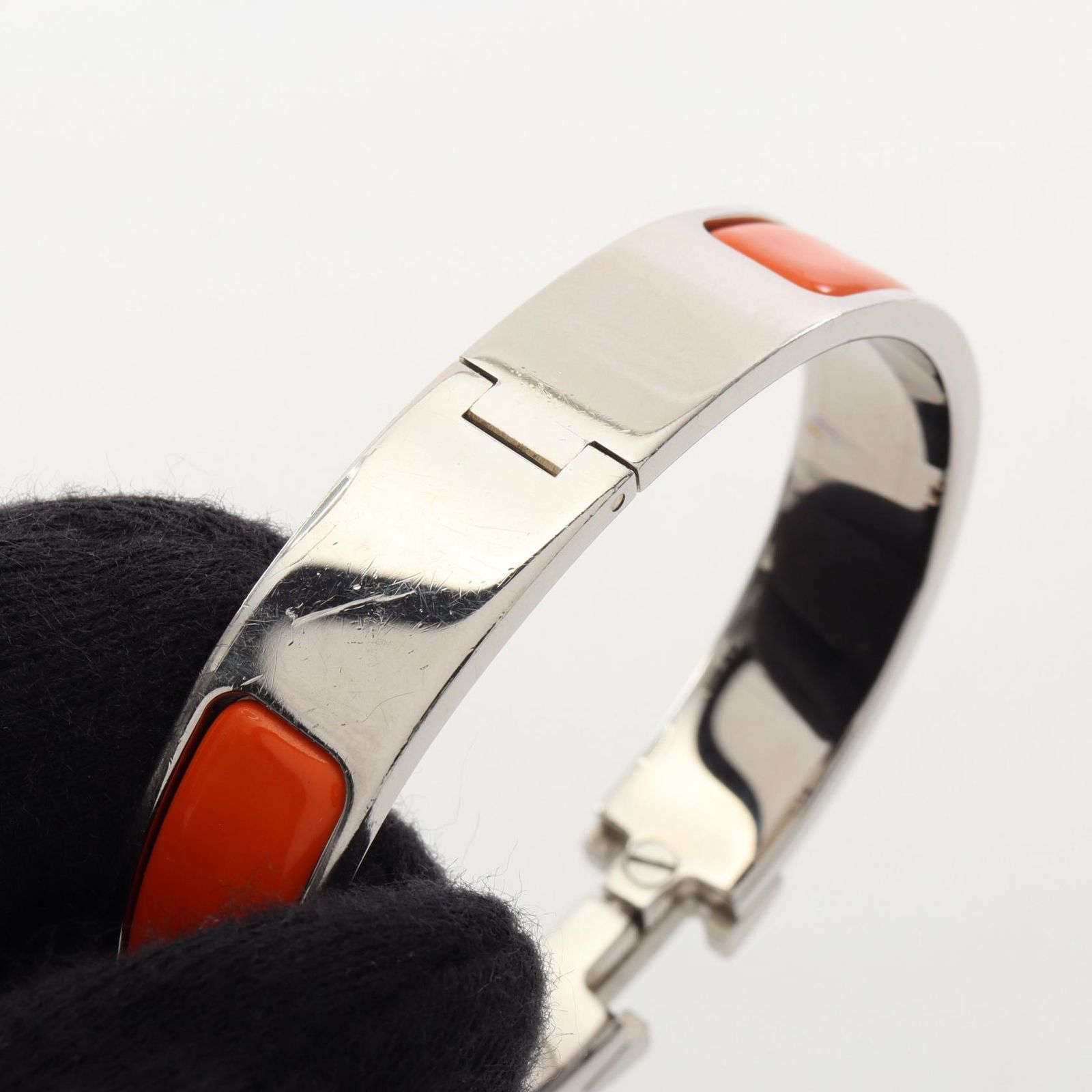 エルメス HERMES バングル クリッククラックPM ステンレススチール ブレスレット レディース Used A エルメス HERMES バングル クリッククラックPM ステンレススチール ブレスレット レディース Used A