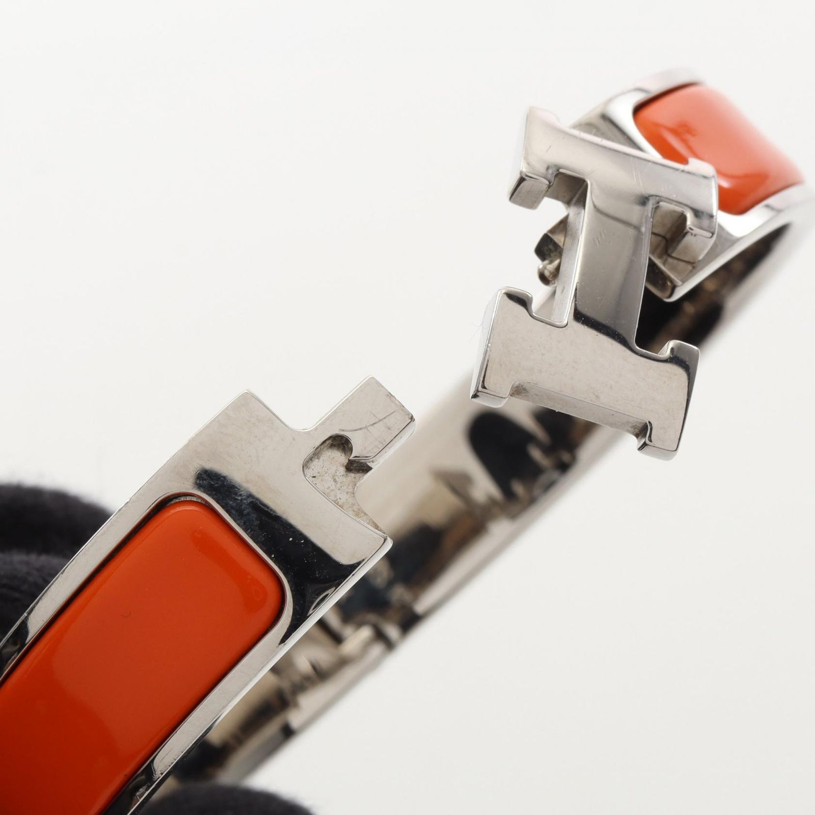 エルメス HERMES バングル クリッククラックPM ステンレススチール ブレスレット レディース Used A エルメス HERMES バングル クリッククラックPM ステンレススチール ブレスレット レディース Used A