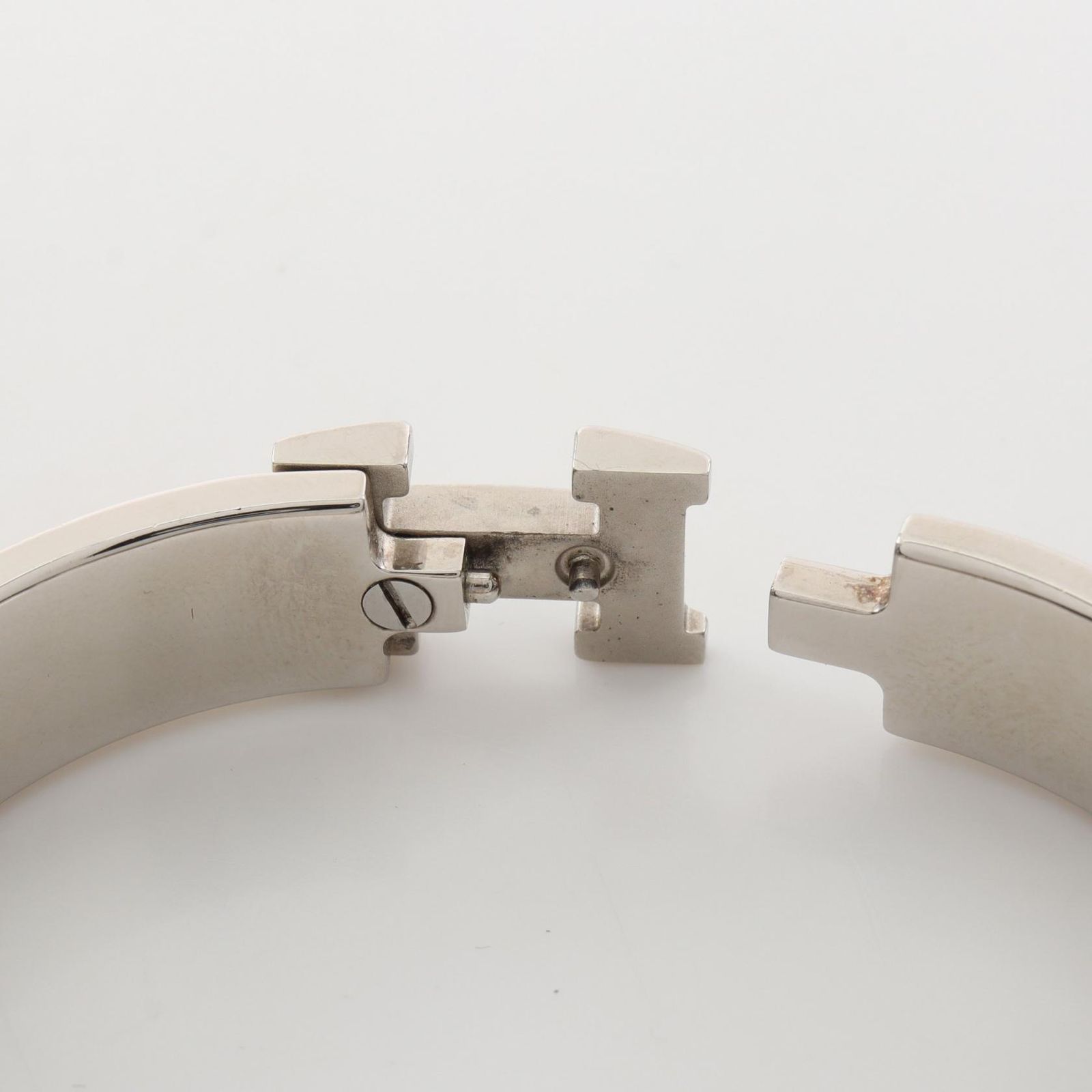 エルメス HERMES バングル クリッククラックPM ステンレススチール ブレスレット レディース Used A エルメス HERMES バングル クリッククラックPM ステンレススチール ブレスレット レディース Used A
